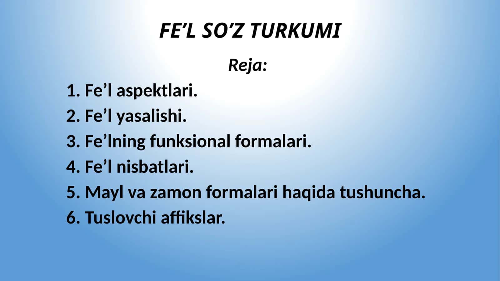 FE’LSO’Z TURKUMI 1