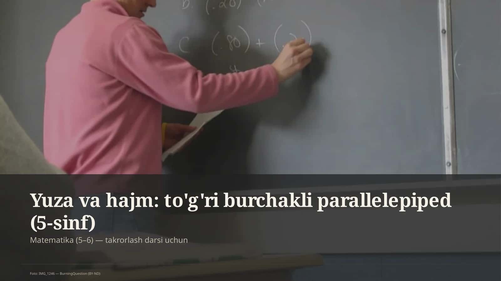 Yuza va hajm: to'g'ri burchakli parallelepiped (5-sinf) 1