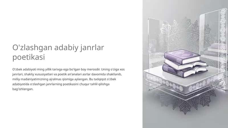 O'zlashgan adabiy janrlar poetikasi 1