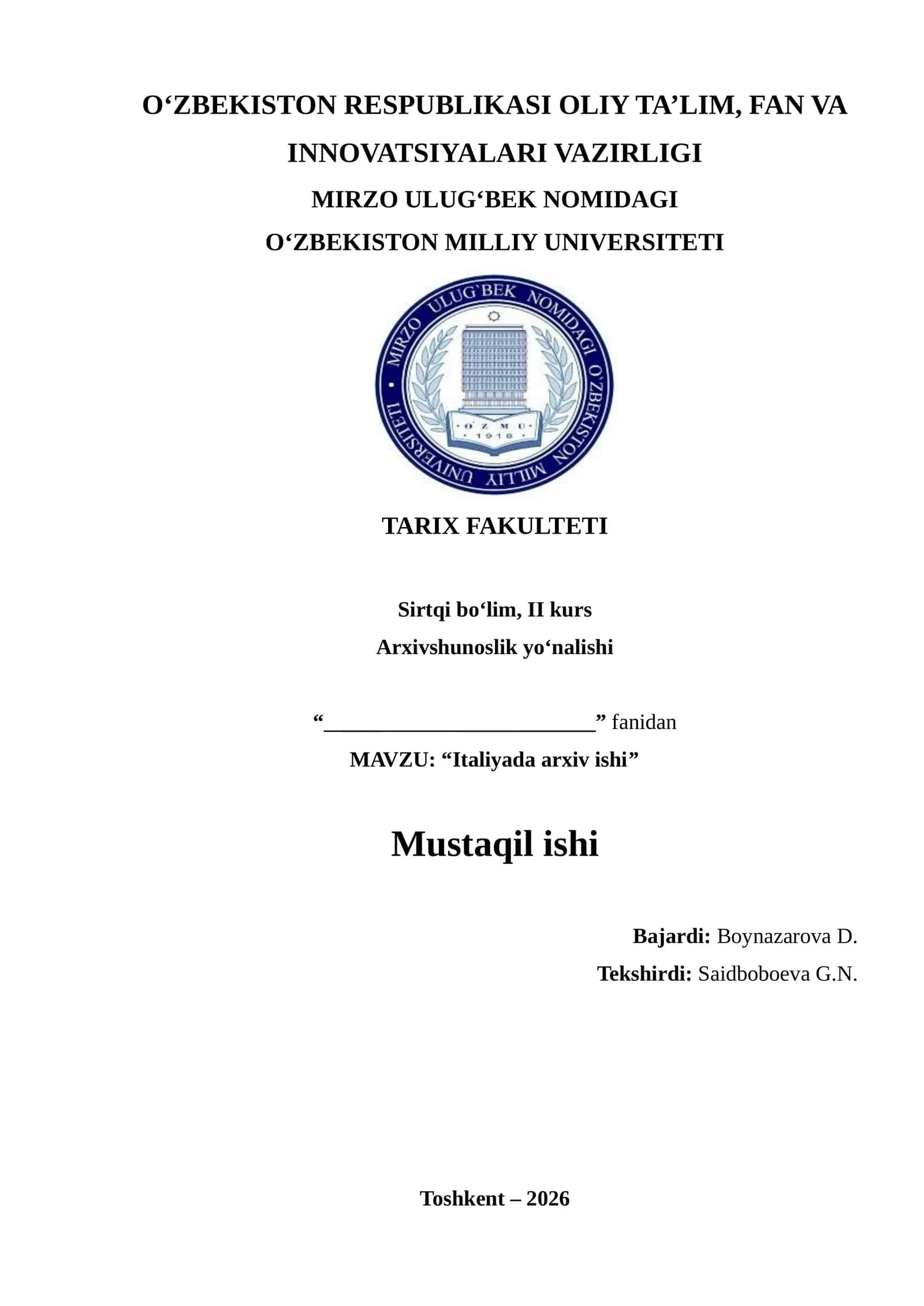 ITALIYADA ARXIV ISHI 1