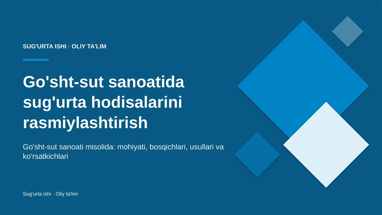 Go'sht-sut sanoatida sug'urta hodisalarini rasmiylashtirish 1