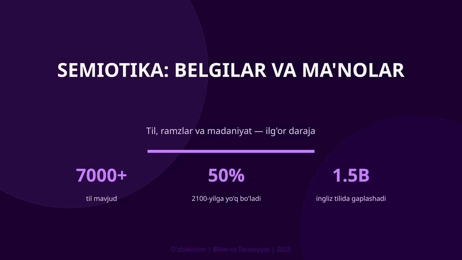 Semiotika: belgilar va ma'nolar 1