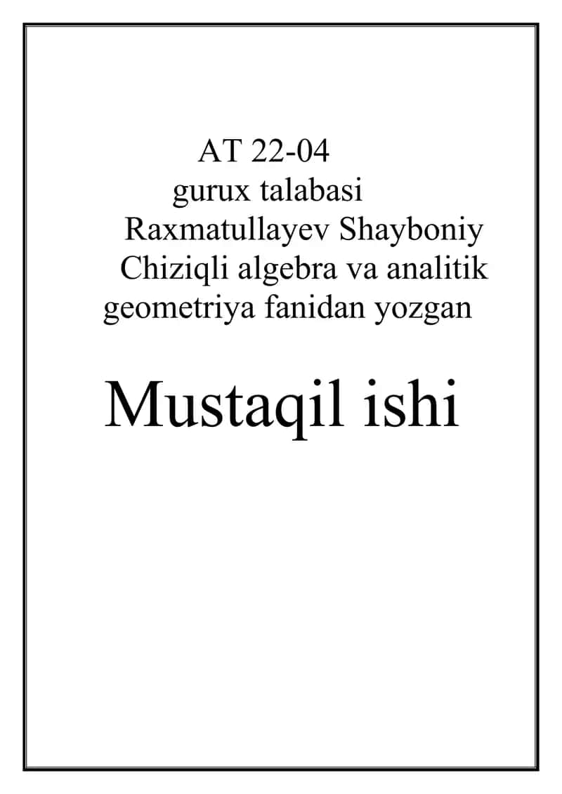 Gurux talabasi AT 22-04 1