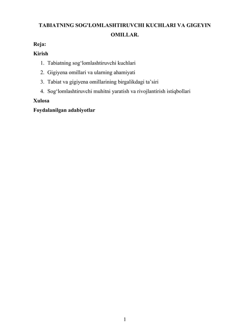 TABIATNING SOG'LOMLASHTIRUVCHI KUCHLARI VA GIGEYIN OMILLAR 1