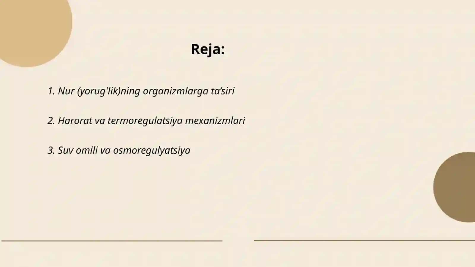 Ekalogik omillar va ularning organizmlarga ta’siri 2