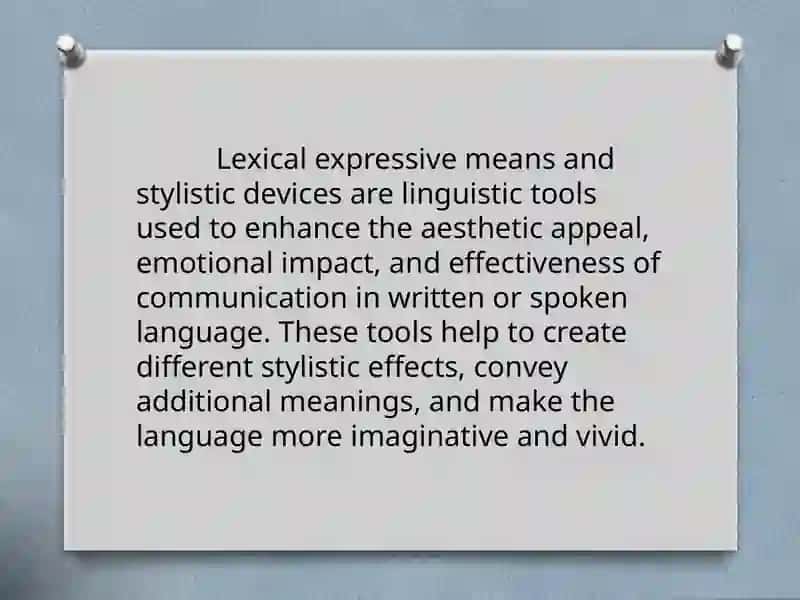 Lexical expressive means and stylistic devices 2