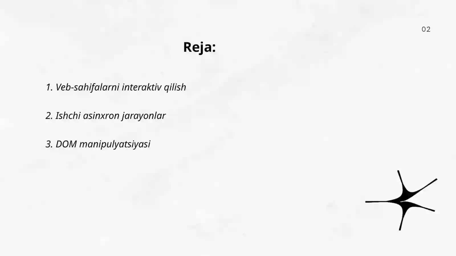 Veb-sahifalarni interaktiv qilish 2