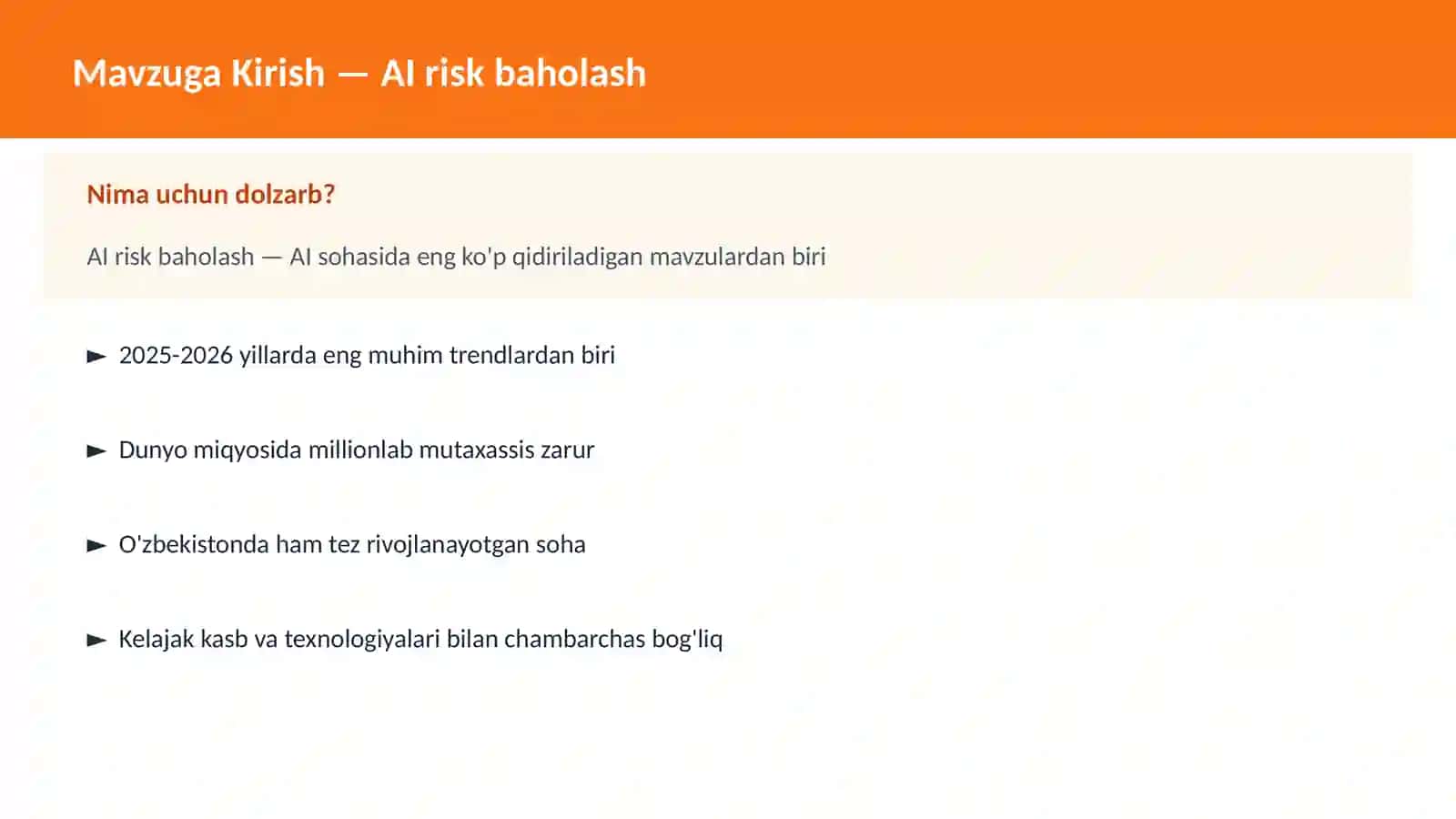 AI Risk Baholash 2