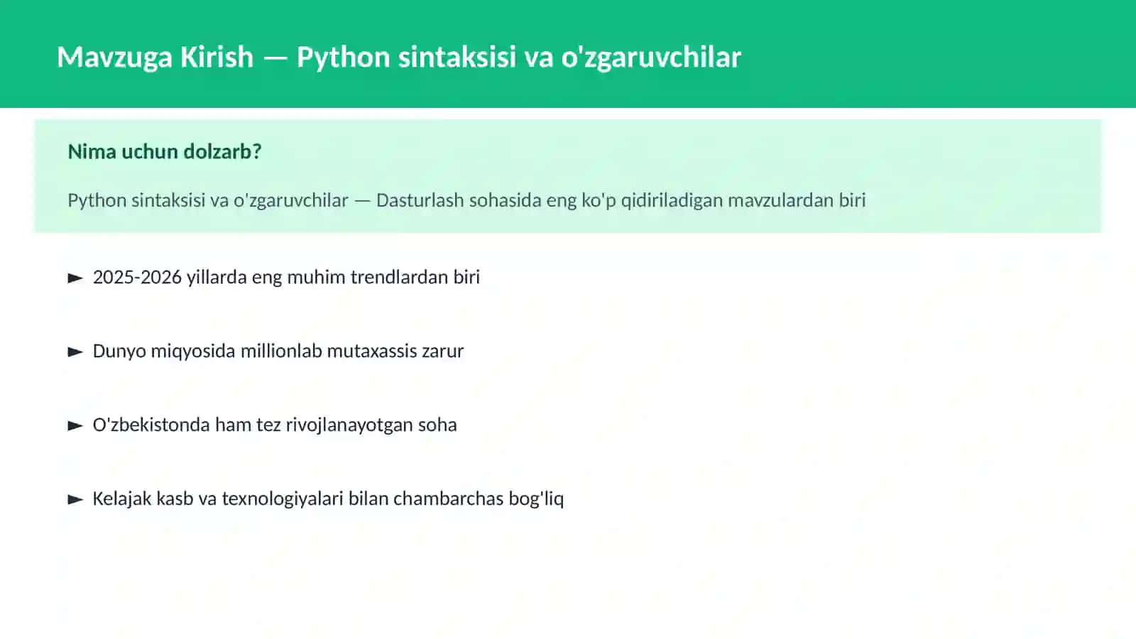 DASTURLASH | PYTHON DASTURLASH 2