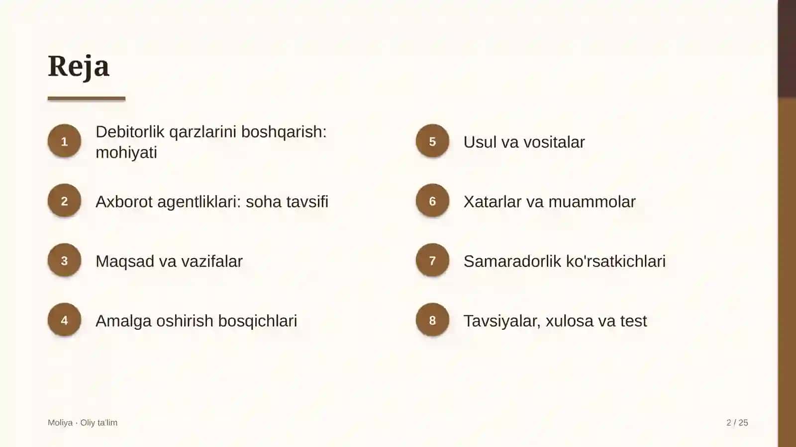 Axborot agentliklarida debitorlik qarzlarini boshqarish 2
