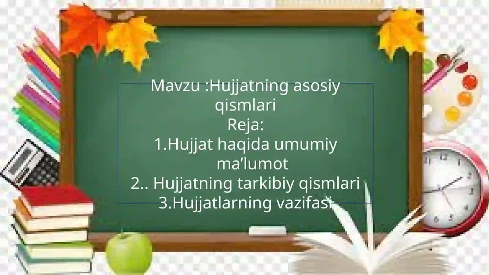 Hujjatning asosiy qismlari 2