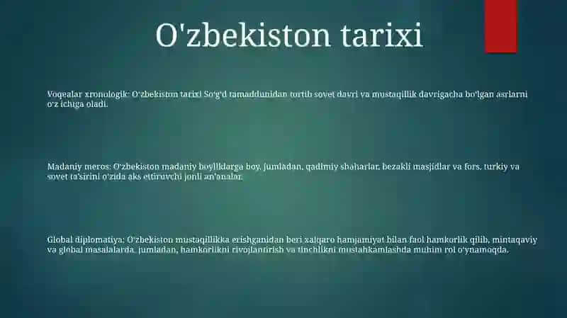 O'zbekiston Tarixi 2