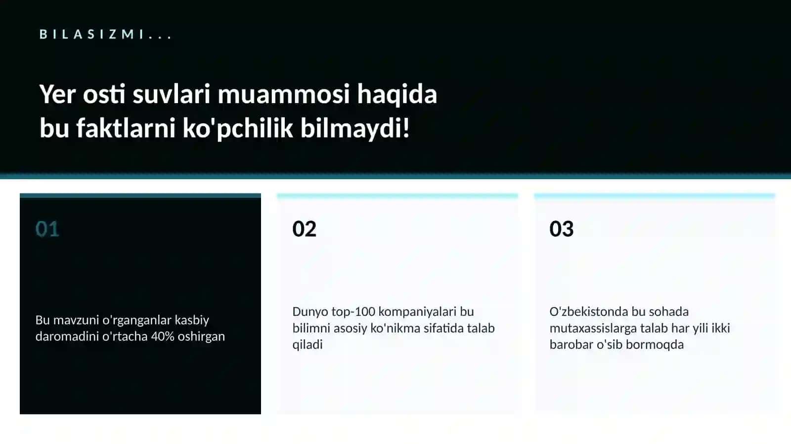 Yer osti suvlari muammosi 2
