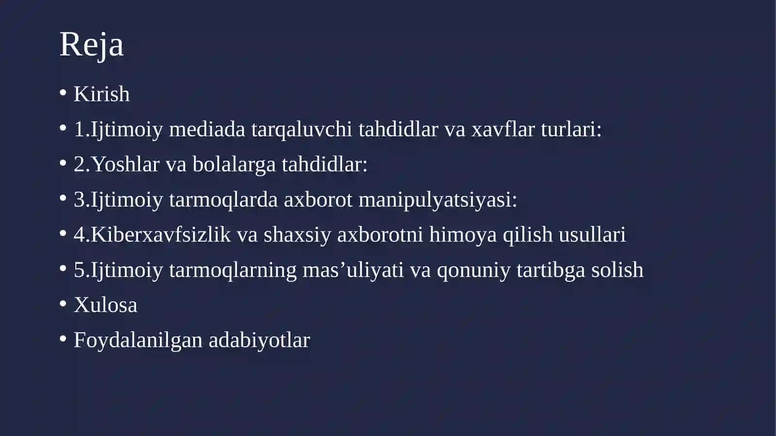 Tahdid va ijtimoiy mediada xavf-xatarlar 2