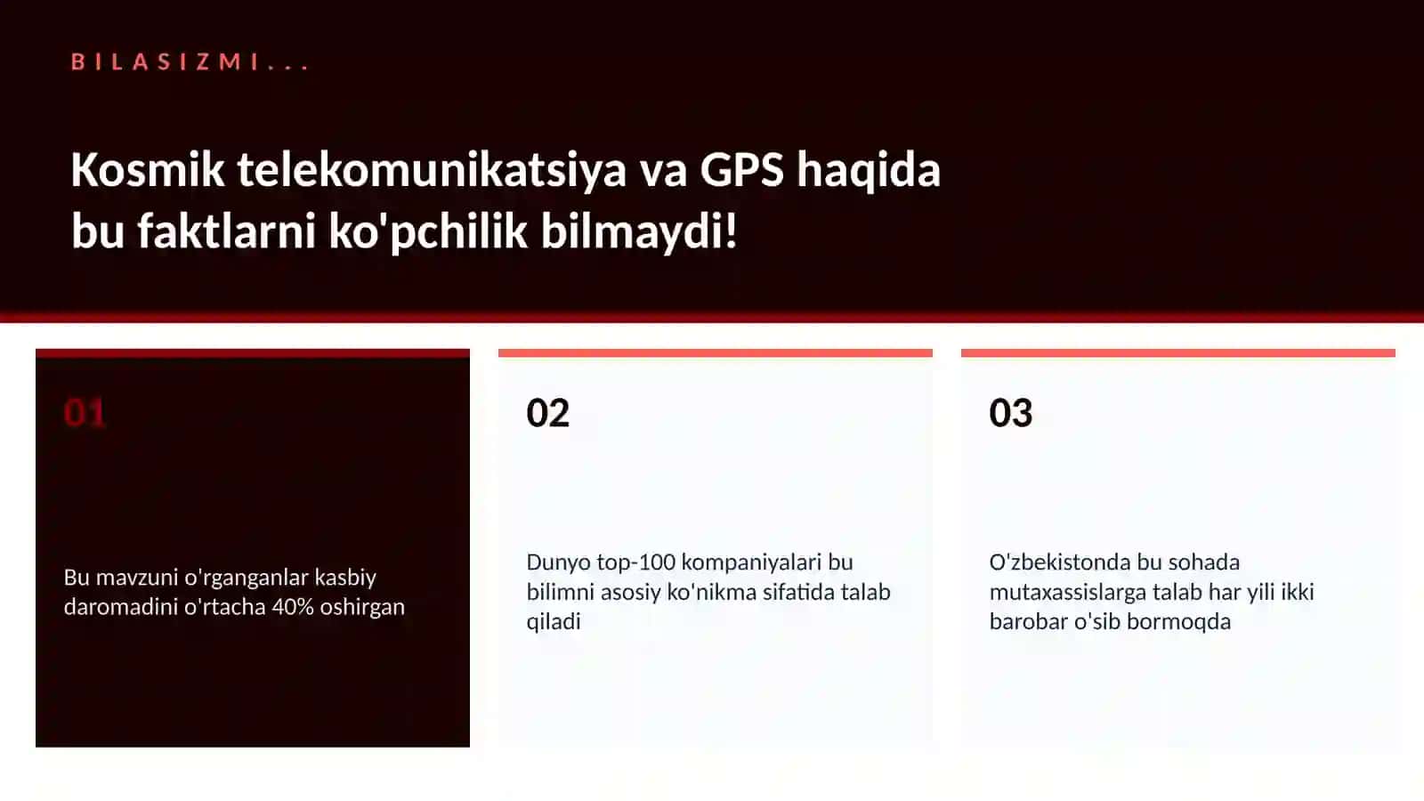 Kosmik telekomunikatsiya va GPS 2
