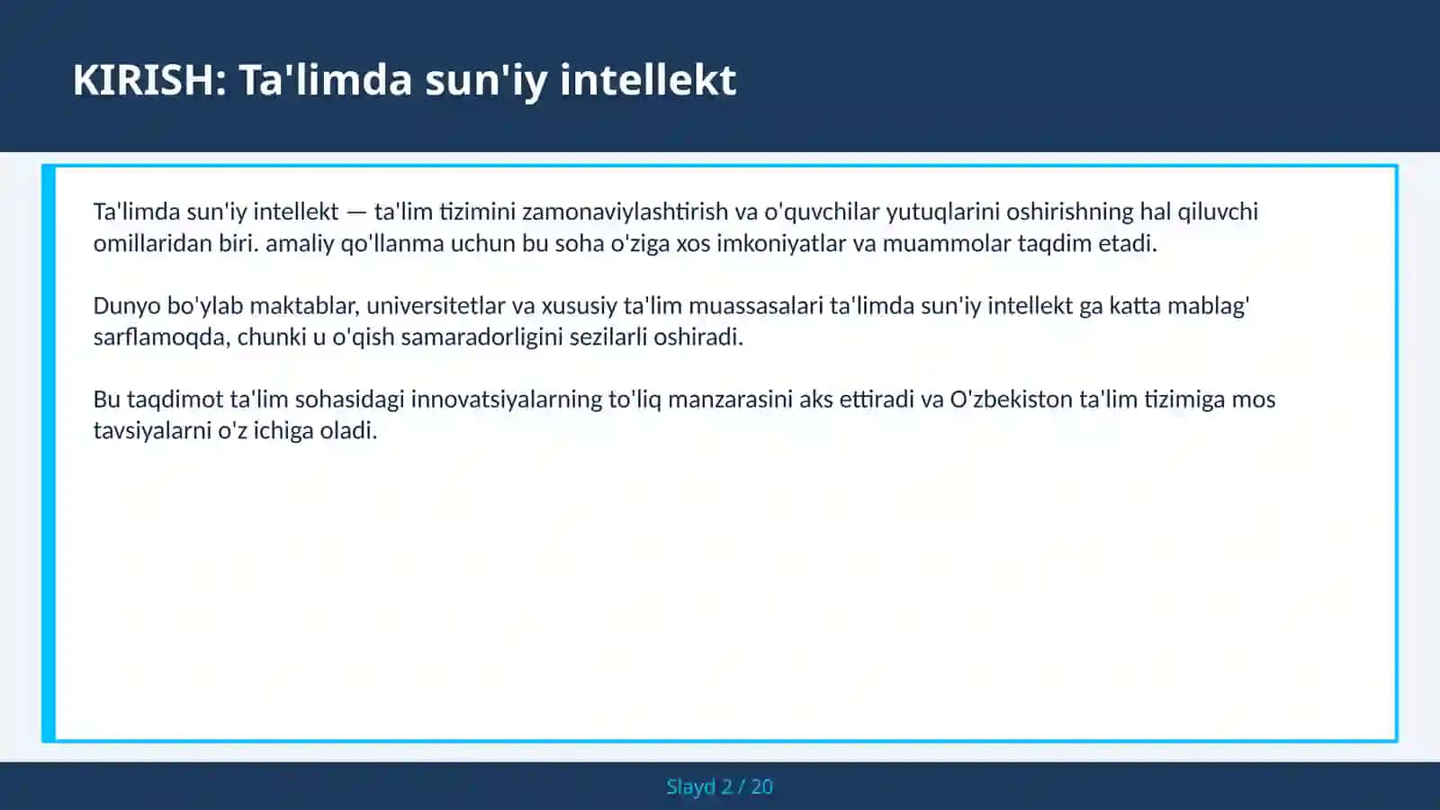 Ta'limda sun'iy intellekt 2