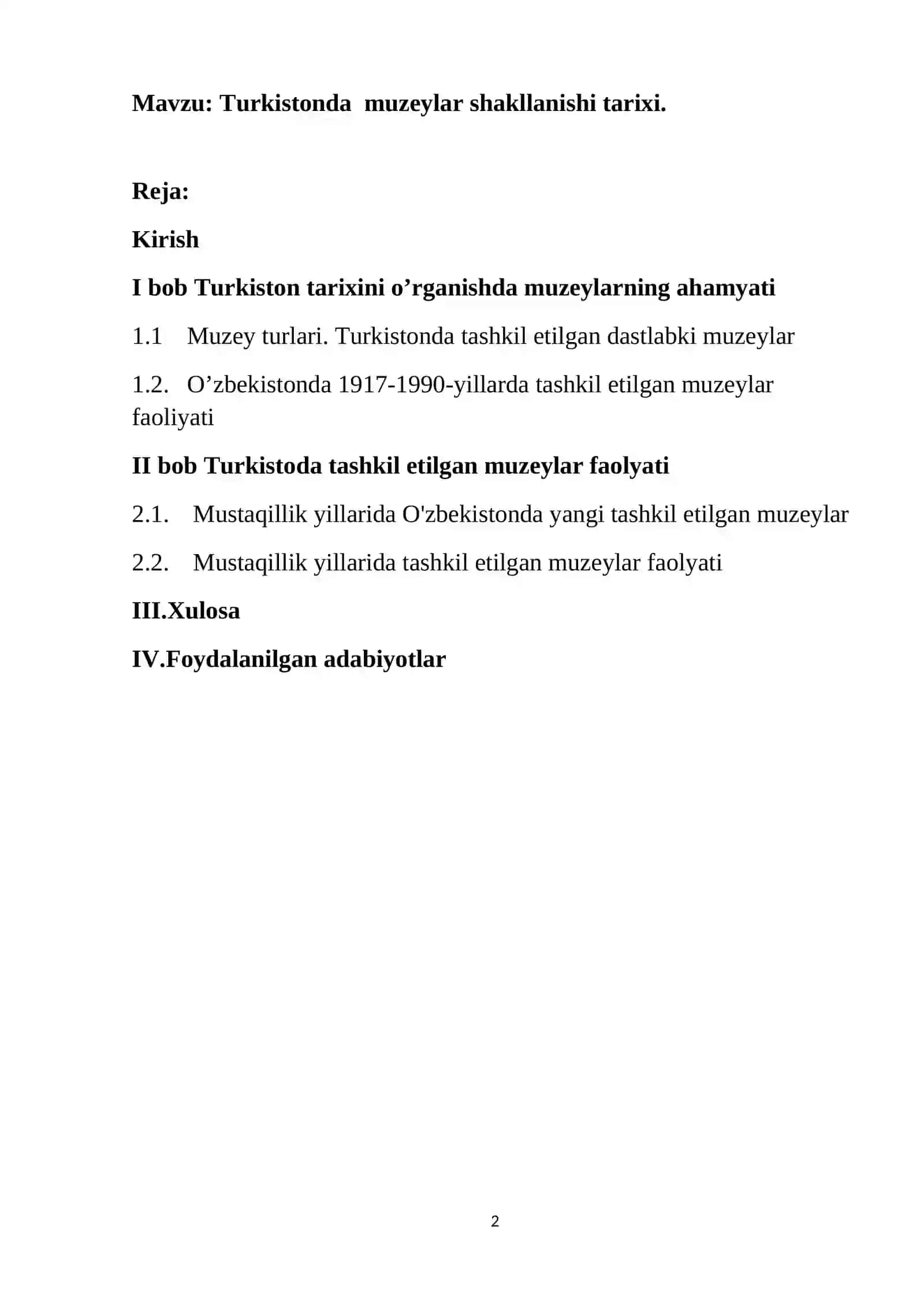 Turkistonda  muzeylar shakllanishi tarixi 2