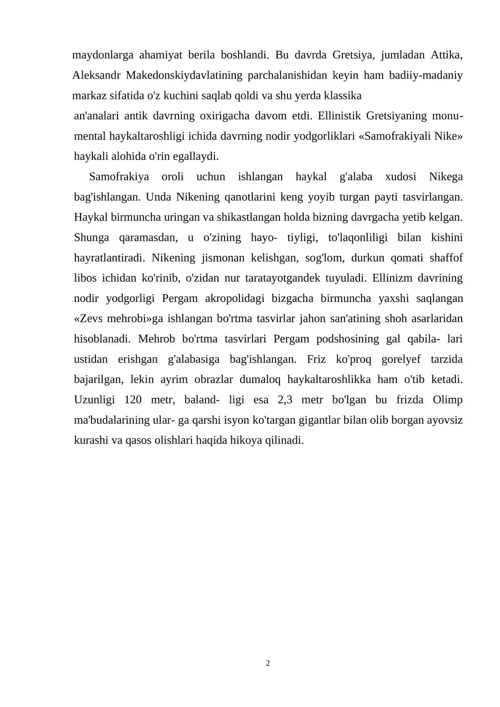 ELLINIZM DAVRI SAN'ATI 2