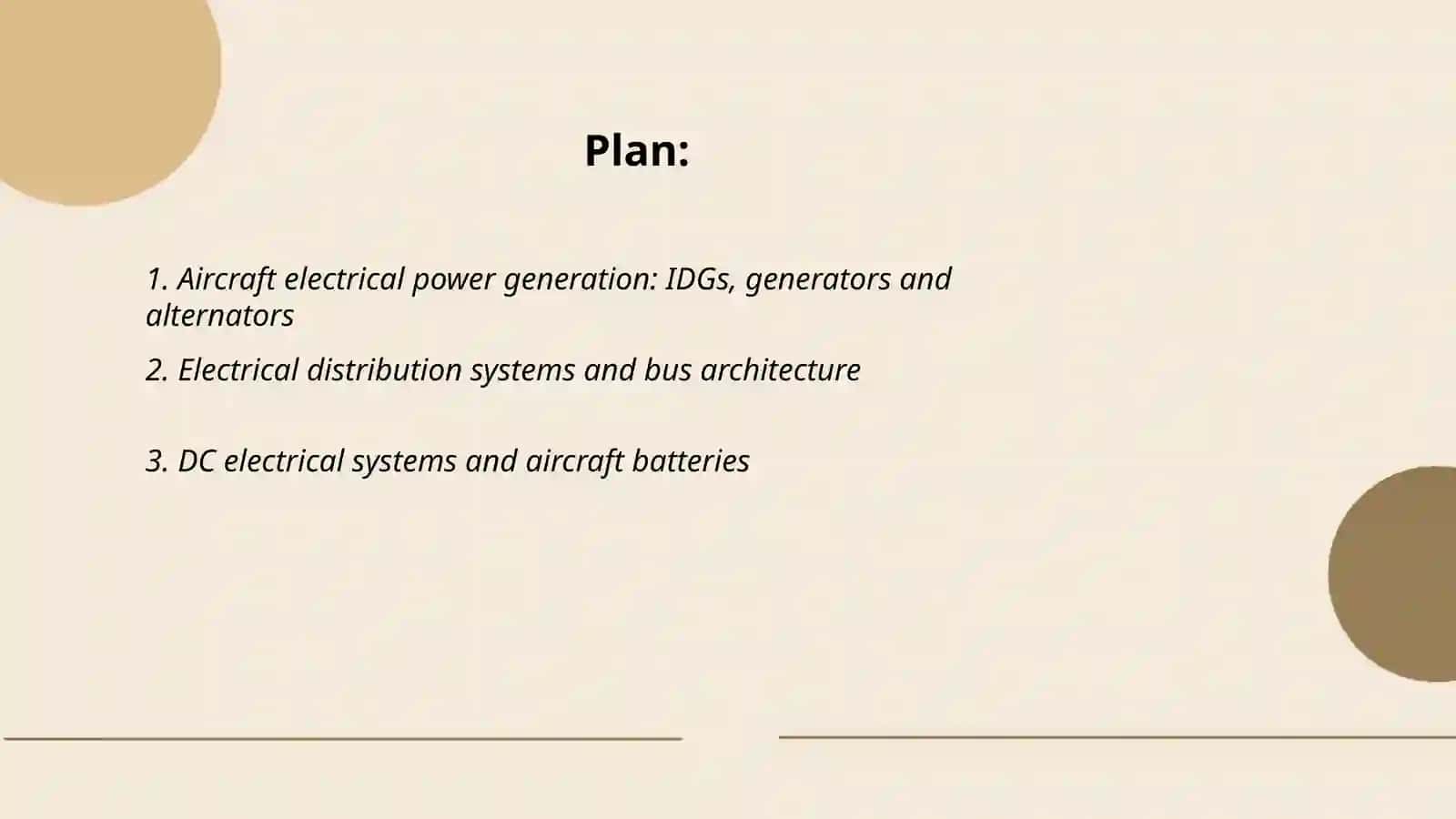 Aircraft electrical systems 2