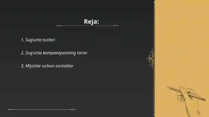 Sug'urta turlari 2
