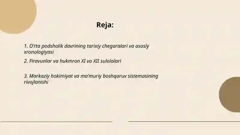 Oʻrta podsholik davrida misr 2