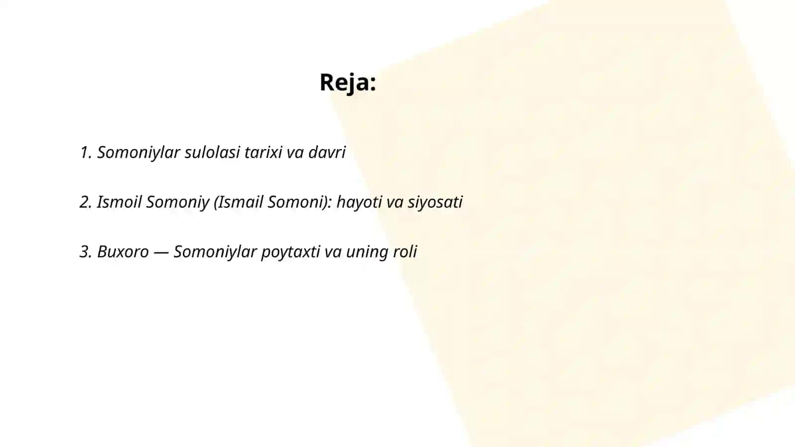 Somoniylar sulolasi tarixi va davri 2