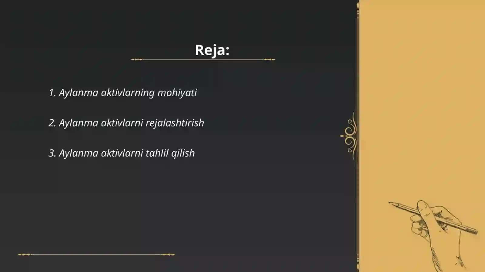 Aylanma aktivlarini boshqarish 2