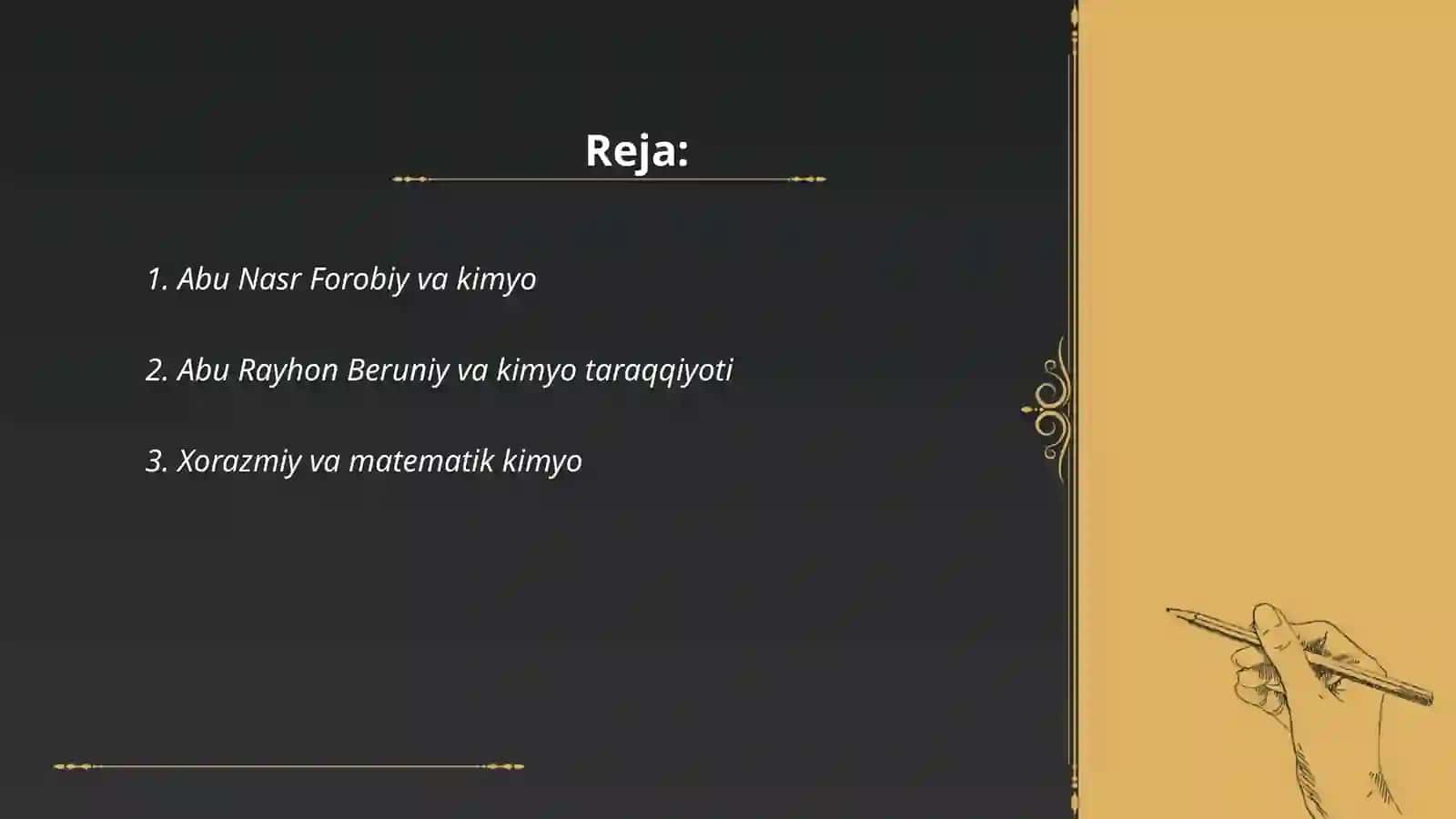 Abu Nasr Forobiy va kimyo 2