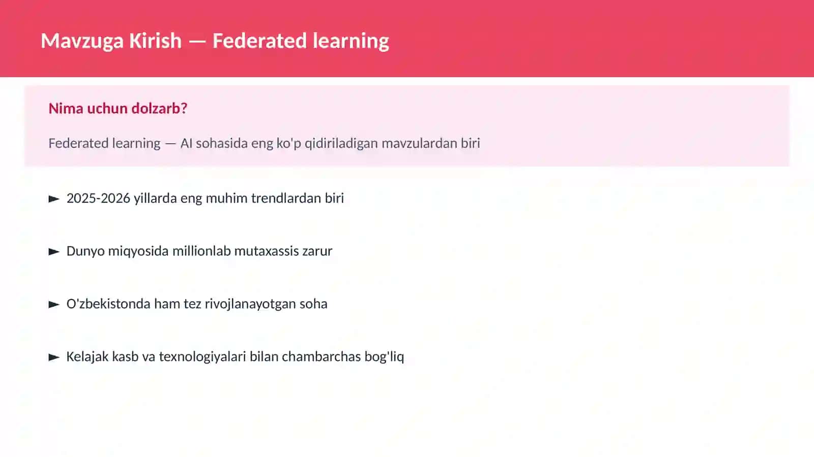Federated learning 2
