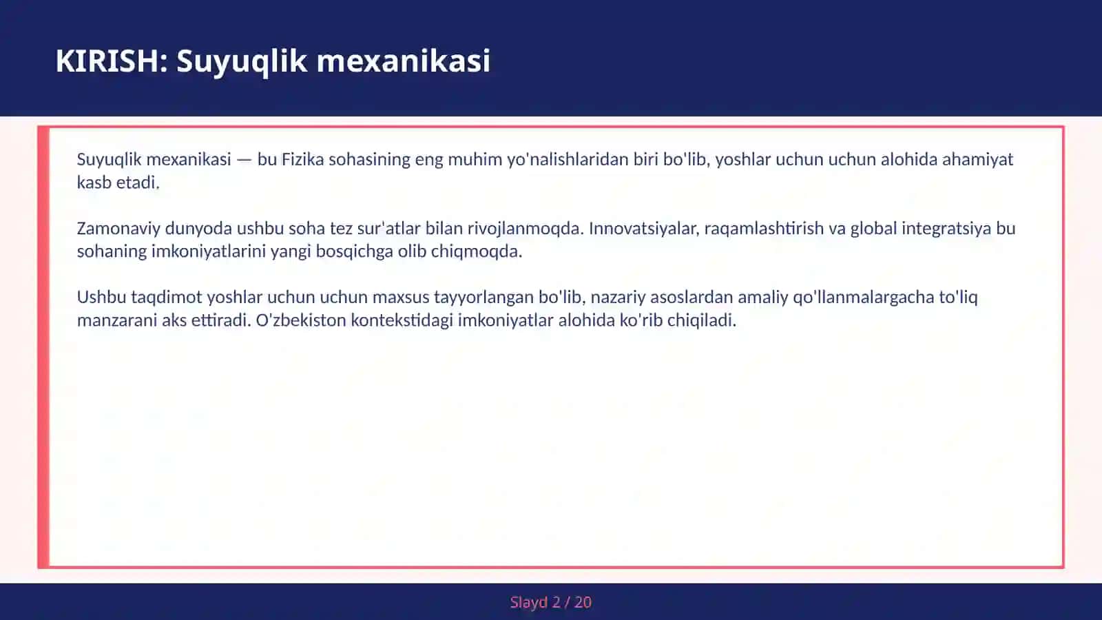 SUYUQLIK MEXANIKASI 2