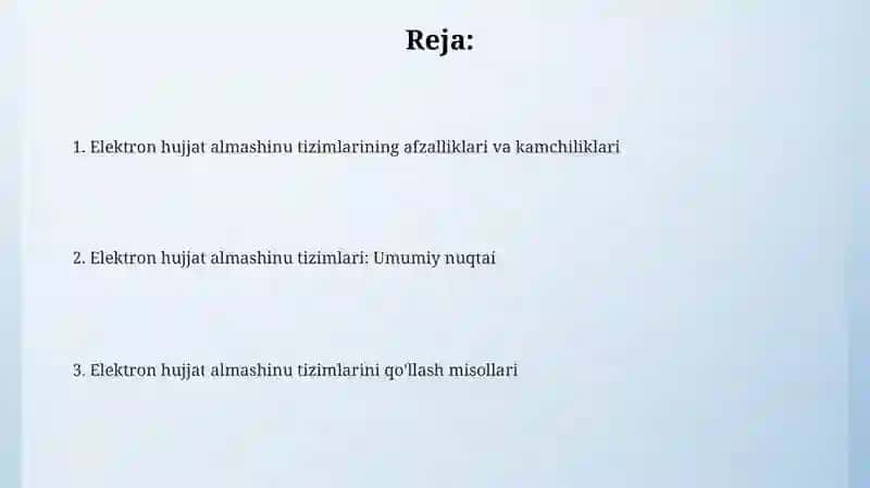 Elektron hujjat almashish tizimlari 2
