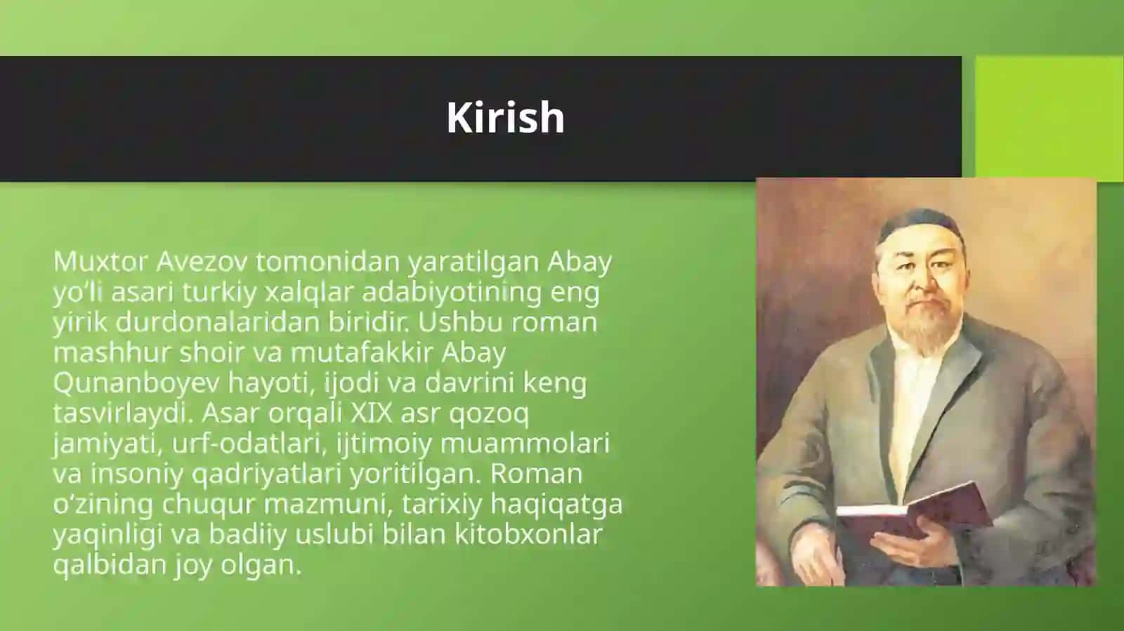 Muhtor Avezovning Abay yoʻli romani 2