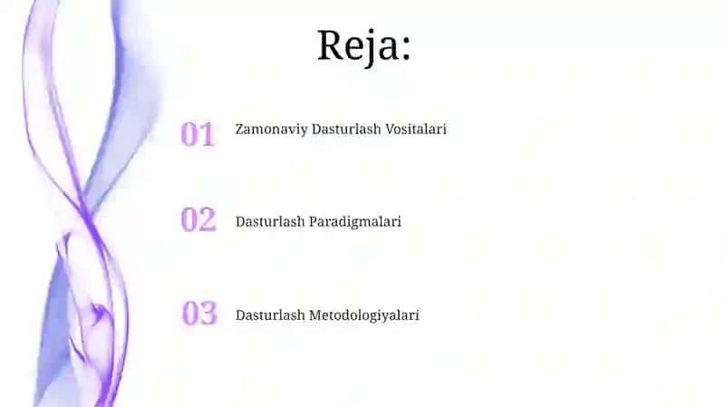 Zamonaviy Dasturlash Vositalari 2