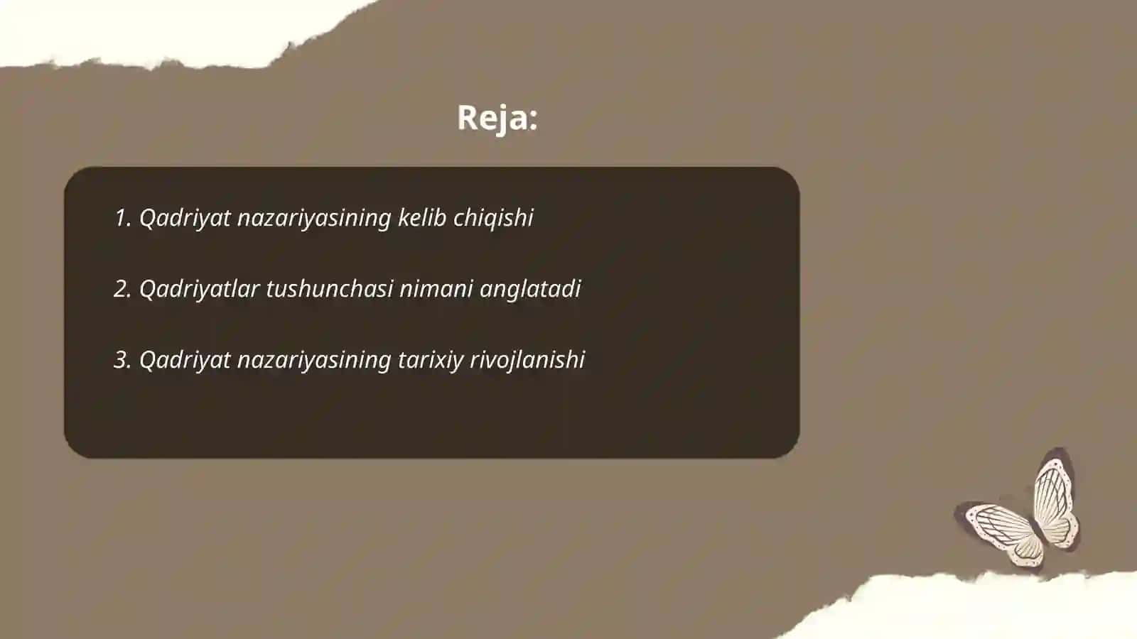 Qadriyat nazariyasining shakllanish tarixi 2