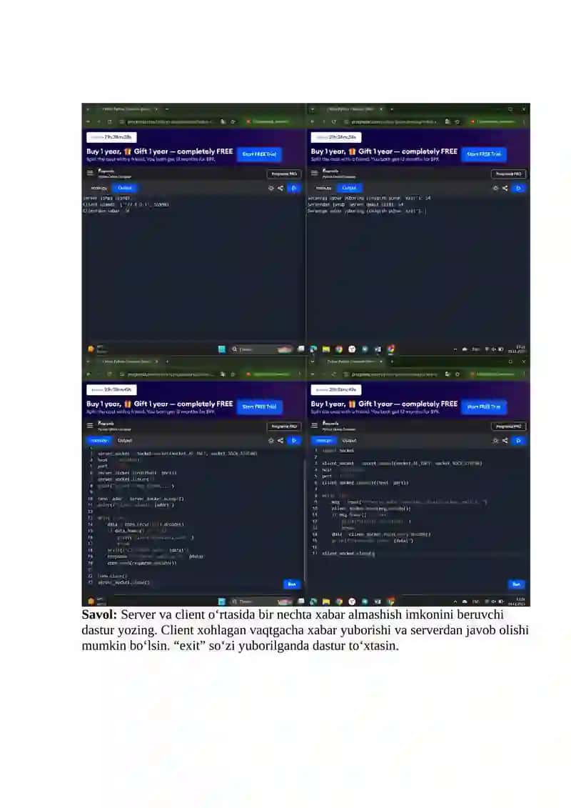 Python Server-Client Chat Application 2