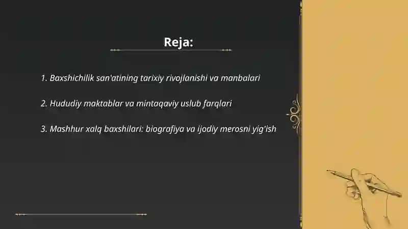 Baxshichilik san'ati XI–XIX asrlarda 2