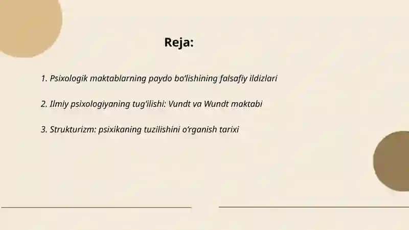 Psixologik maktablarning yuzaga kelishi tarixi 2