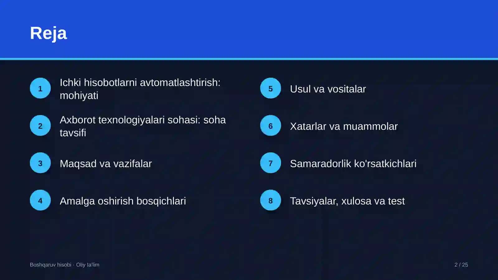 Ichki hisobotlarni avtomatlashtirish: mohiyati 2