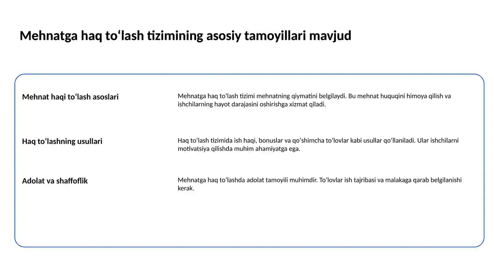 Mehnatga haq toʻlash tizimi 2