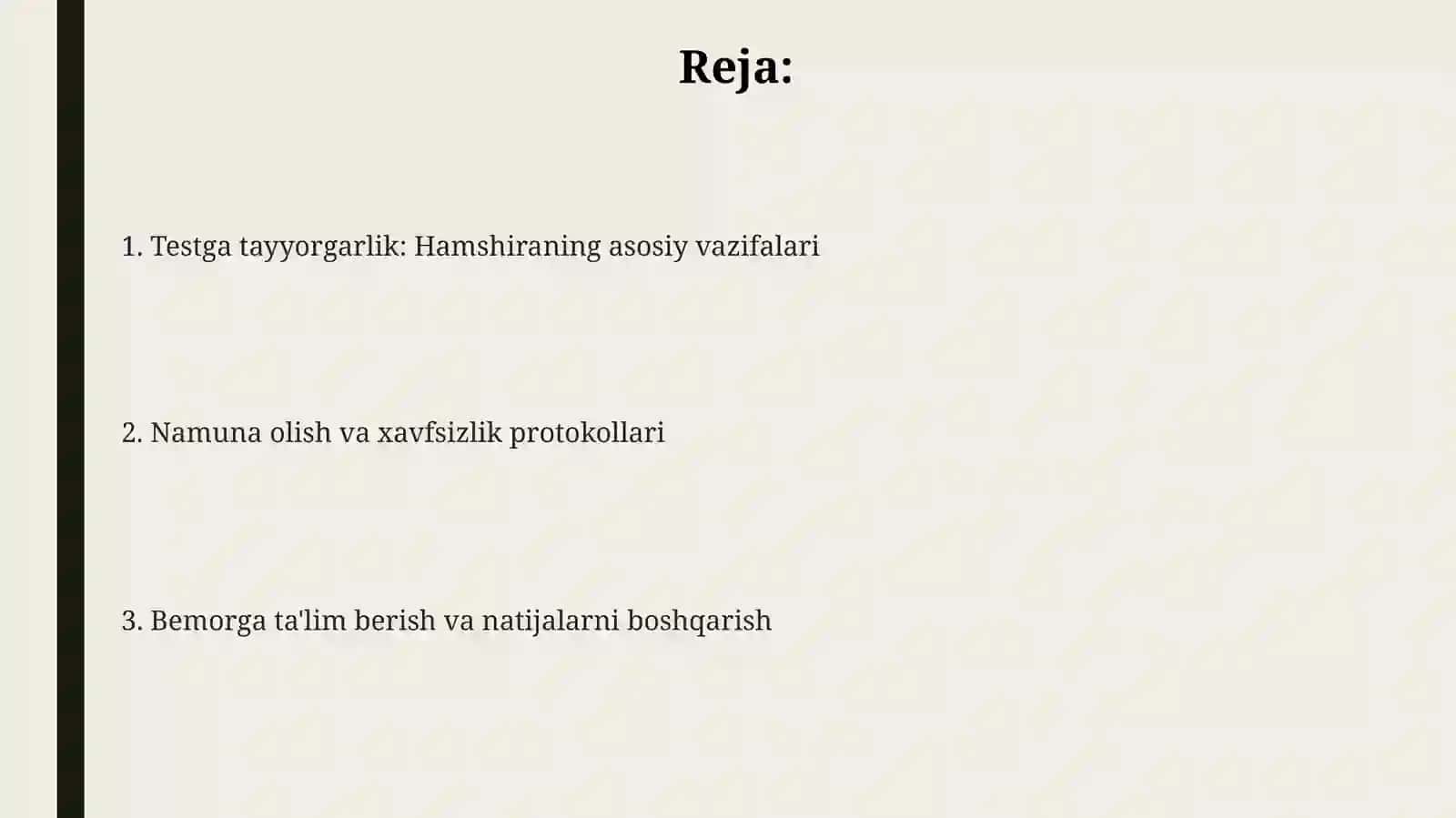 Hamshiraning vazifasi 2