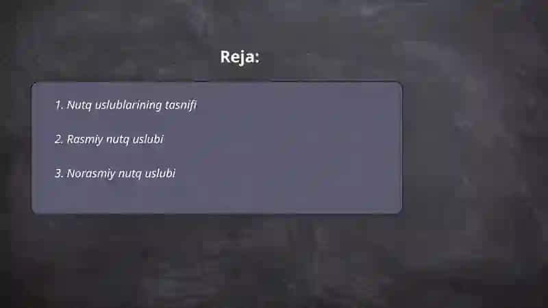 Nutq uslublari 2