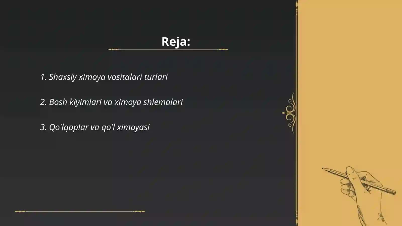 Shaxsiy ximoya vositalari 2