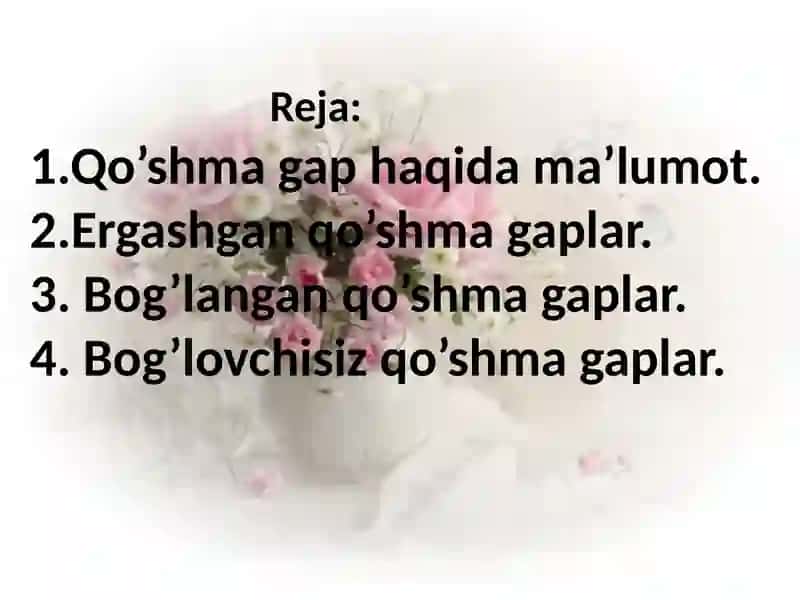 Qo’shma gaplar 2