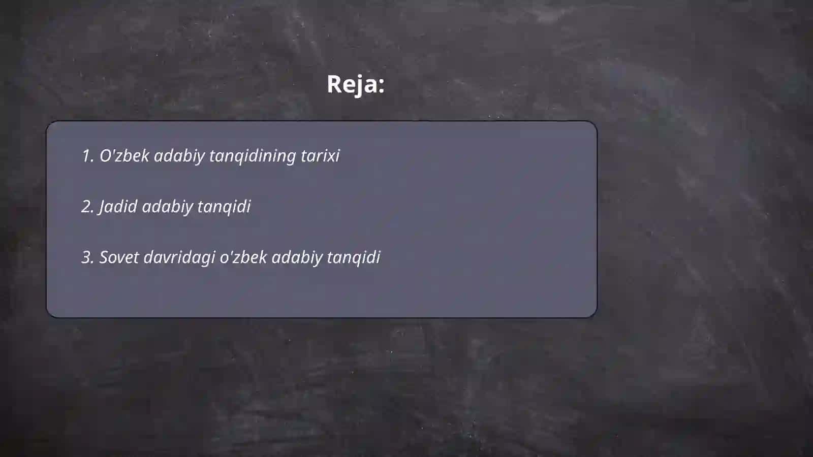 O'zbek adabiy tanqidi 2