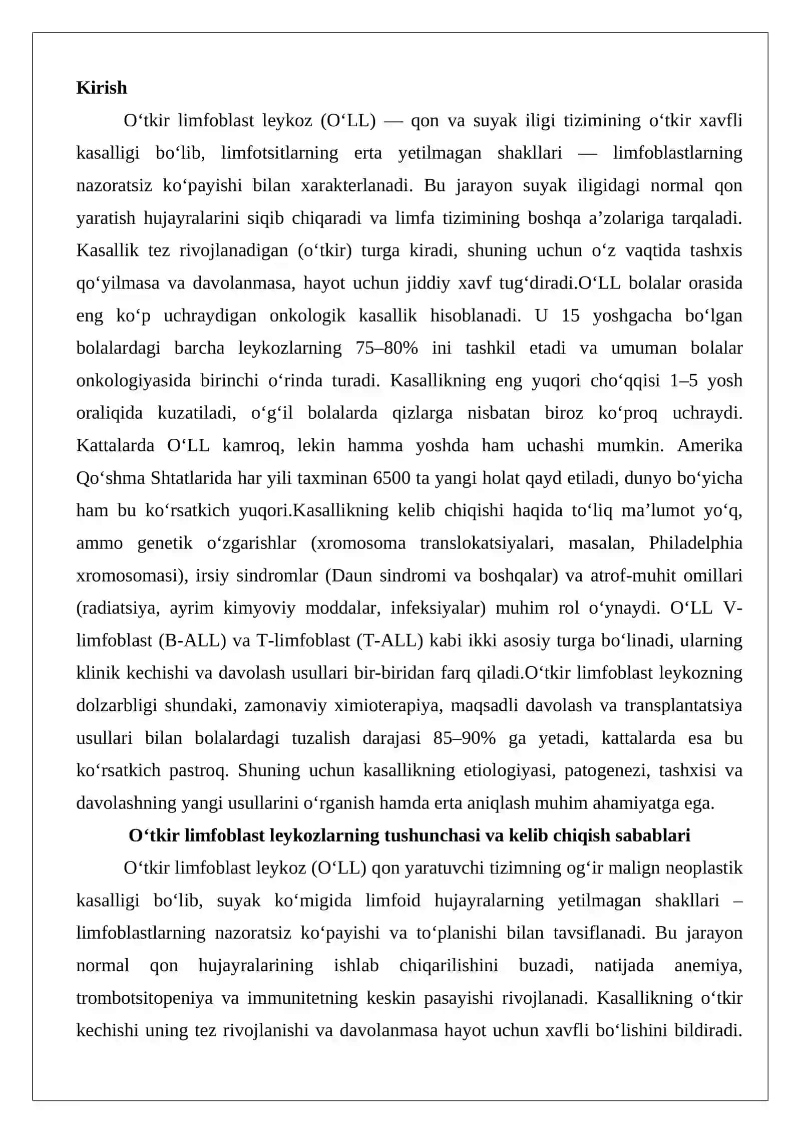 O‘tkir limfoblast leykozlar 2
