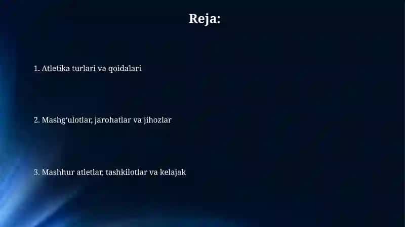 Yengil atletika va uning turlari 2
