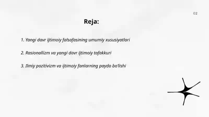 Yangi davr ijtimoiy falsafasining umumiy xususiyatlari 2