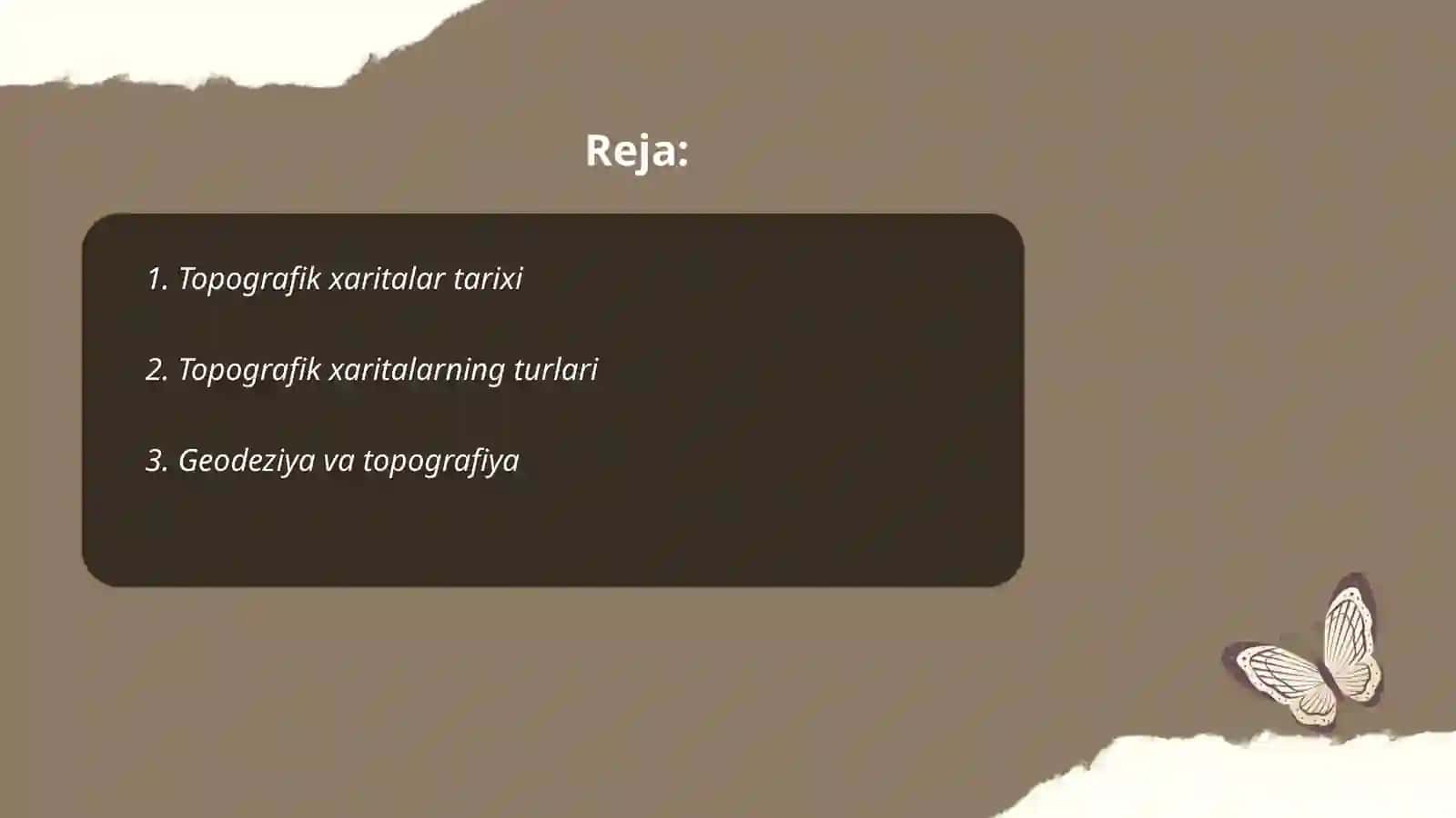 Topografik plan va xaritalar 2