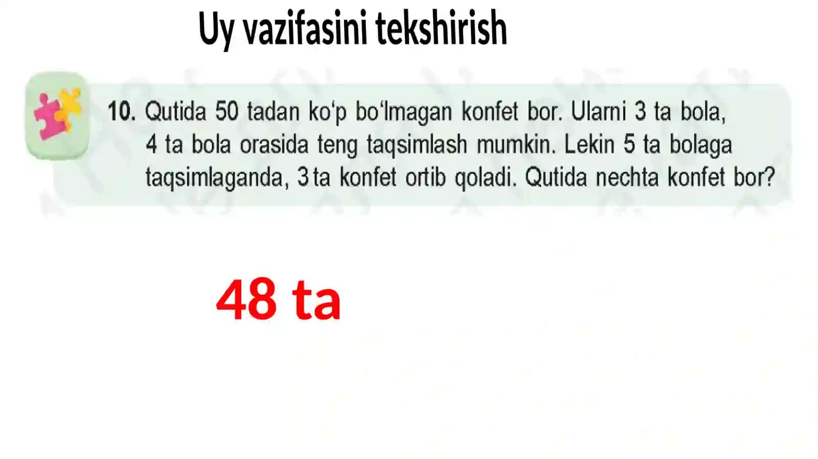 4-sinf matematika Amaliy masalalar mavzusi 2