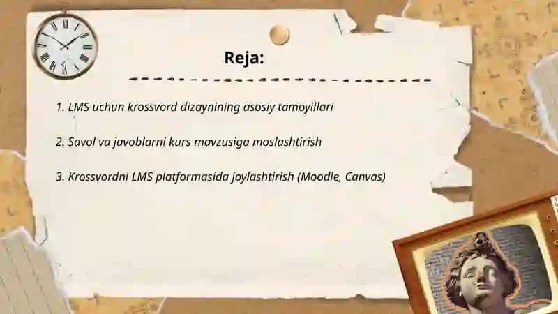 LMS bòyicha krosword tayyorlash 2